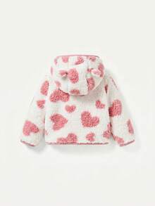 Cozy Pixies 女嬰連帽抓絨冬季外套與護肚長褲2件套，中厚度 - 彩色 - 查看 2