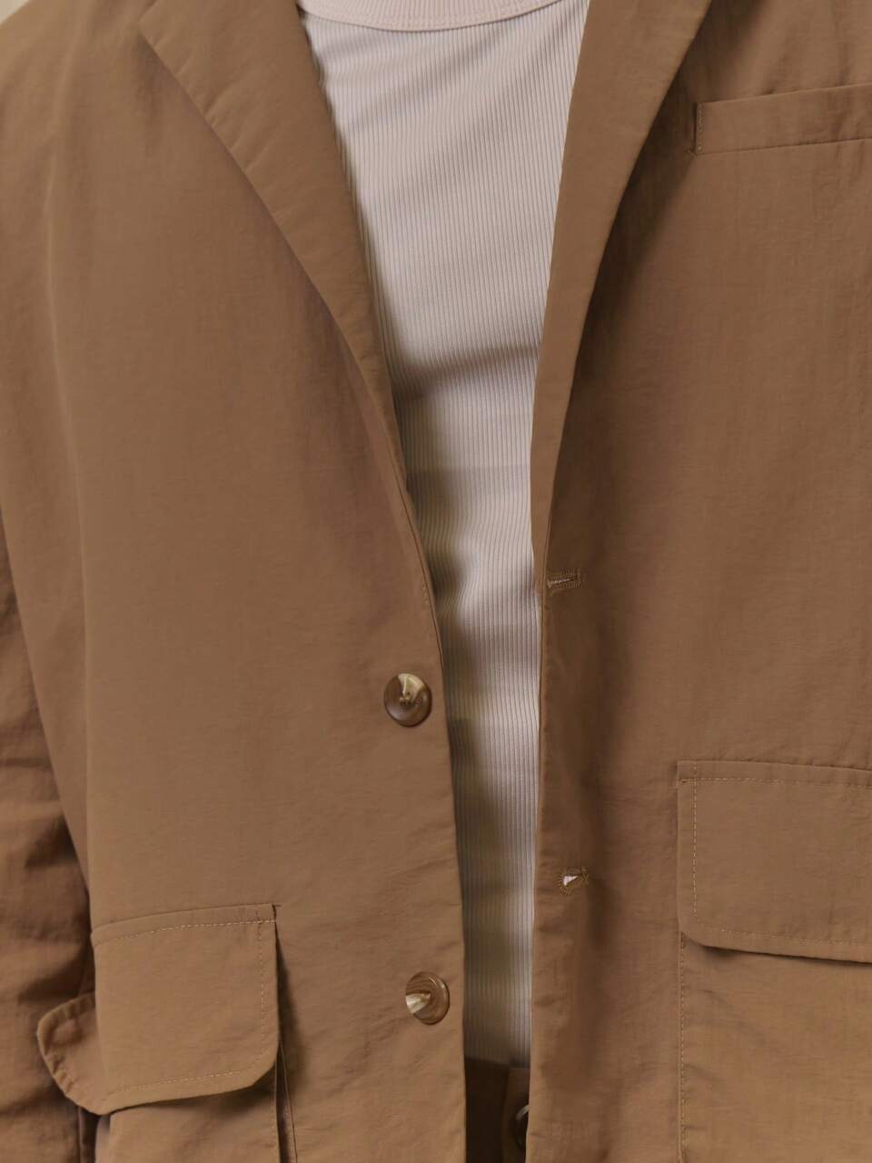 Oversized Raw Cut Applique Pocket Lightweight Cotton Overshirt Spring Summer Essentials