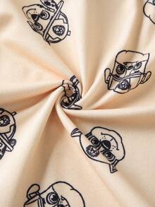 SHEIN | PAW Patrol Young Boys 2-Piece Set Casual Fashion Creative Personalized Fresh Cute Cartoon Pattern Print Tank Top And Shorts - Brown - View 6