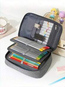 Roll-Up Pencil Bags - Gray - View 4
