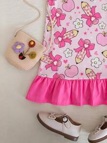 Emery Rose Kids Emery Rose Kids 女童編織可愛圖案圓領無袖夏季洋裝 - 彩色 - 查看 7