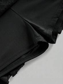 SHEIN Tween Girl Double Layer Ruffle Hem Fashion Skirt - Black - View 6
