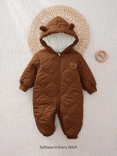 Cozy Pixies Baby Boy Baby Girl Autumn And Winter Casual Versatile Three-Dimensional Ear Hooded