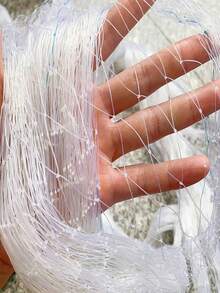 3M * 5m Balcony Transparent Net Cat Enclosure, Balcony Cat Protection Net With Fixed Plastic Buckles, Suitable For Windows, Terraces, Indoor And Outdoor Cat Protection Nets, As Well As Outdoor Fruit And Vegetable Protection Nets. - White - View 1