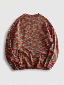 ROMWE MEN Street Life كنزة رجالية متعددة الاستخدامات بياقة دائرية وأكمام طويلة للارتداء اليومي - متعدد الألوان - مشاهدة 2