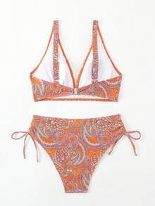 Swim Basics Sommer Strand Damen lässiger Stil Kokosnuss Ozean Muster Bikini Set für den Urlaub - Verschiedenfarbig - Übersicht 6