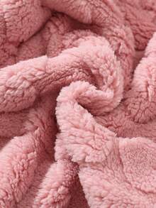 Baby Girl Winter Zipper Long Sleeve Heart Pattern Jacket - Pink - View 7
