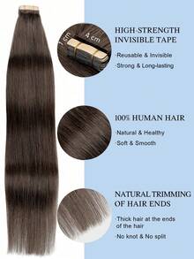 20PCS Straight Tape In Human Hair Extensions 100% Real Remy Human Hair 14-24inches Natural High Quality 50G/Pack For Salon Silky Seamless Invisible PU Tape In Hair Extensions - S2A - View 5