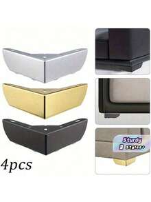 4pcs Heavy Duty Metal Furniture Legs, Triangular Sofa Legs, DIY Furniture Hardware Legs - multicolor - View 1