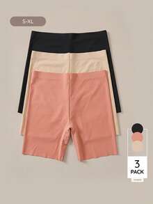 Bralution Set Celana Dalam Wanita Tanpa Jahitan, Nyaman, Minimalis, Panjang Sedang, Warna Dasar, Multi-Warna, Tahan Lama - Coral Pink - View 1