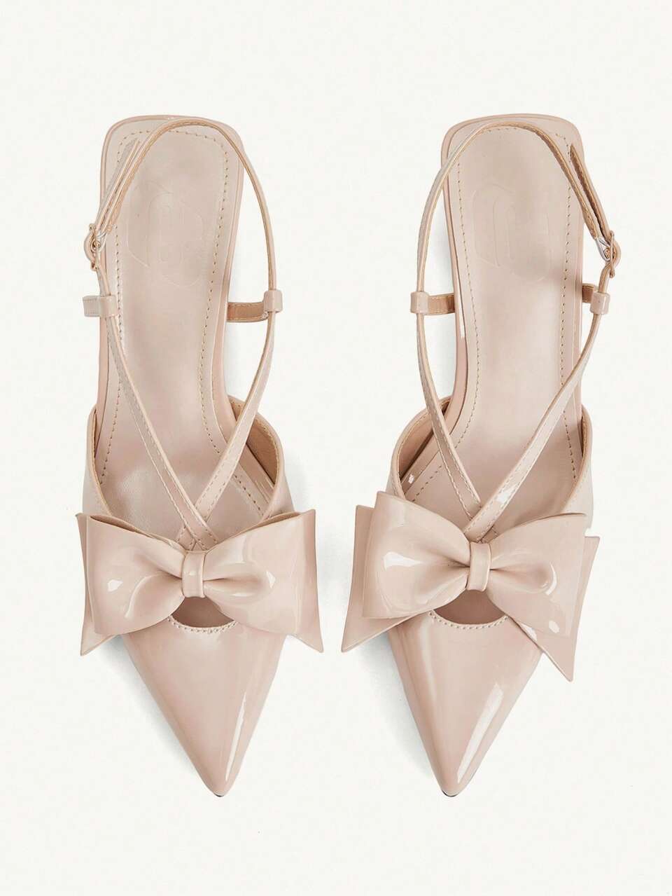 CUCCOO CHICEST Women's Spring And Summer Fashion Bow Low Vamp Apricot High Heel Shoes