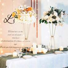2/4/6/10pcs Gold Vases, Elegant Gold Flower Stands, Wedding Table Centerpieces, Anniversary Party, Birthday Celebration, Family Gathering, Christmas And Halloween Decor, Wedding Aisle Flower Stands Artificial Flower Stand Products - Flower Stand - View 11