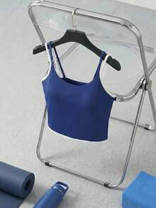Cheerettes Women's Plus Size Simple Versatile Double Strap Cropped Sports Tank Top - White - View 6