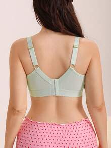Nora Wilde 1pc Plus Size Wireless Bra - Mint Green - View 2