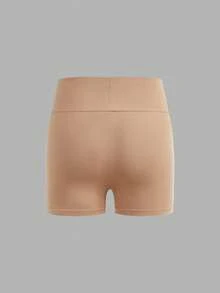 SHEIN Girlism Tween Girl 4件組休閒春夏針織純色高腰運動瑜珈短褲套裝 - 彩色 - 查看 6
