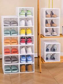 12-Piece Stackable Wardrobe Shoe Boxes, Space-Saving Foldable Shoe Racks, Sports Shoe Storage Boxes, High-Quality Shoe Racks, Shoe Boxes - Multicolor - View 7
