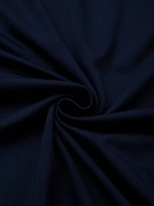 GlowEve CURVE 女款夏季休閒日常兩件套，條紋直筒長褲，刺繡圓領短袖修身T恤 - 藍白色 - 查看 3