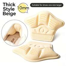 2 Pairs Self-Adhesive Thick Sponge Insoles, Anti-Friction Heel Pads, Suitable For Adjusting Oversized Shoes For A Better Fit. Black/Beige Sports Shoes Protective Pads. - multicolor - View 14