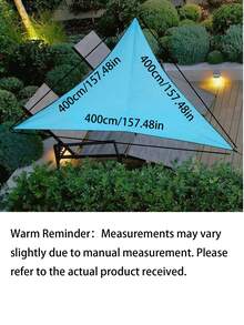 1pc Foldable Waterproof Triangle Sun Shade Sail, Suitable For Outdoor Activities, Backyard Canopy, Camping Tent, Etc. Sun Shade Cloth, Sun Sail, Triangular Waterproof Sun Shade Sail, Applicable For Yard, Patio, Deck - multicolor - View 10