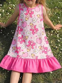 Emery Rose Kids Emery Rose Kids 女童編織可愛圖案圓領無袖夏季洋裝 - 彩色 - 查看 9