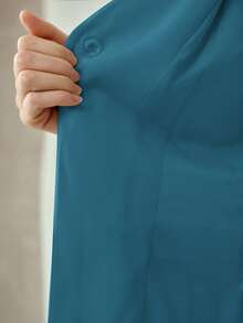 MOTF PREMIUM WOMEN'S SUIT VEST & SLANT POCKET PANTS OUTERWEAR, SLEEVELESS TWO PIECES SET - Blue - View 5