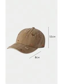 Noxbound Topi Baseball Bordir Anjing Dachshund Bergaya Retro dan Klasik, Bagian Atas Lembut untuk Menampilkan Wajah Kecil, Topi Pelindung Matahari untuk Pasangan di Luar Ruangan - Khaki - View 12