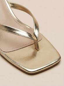 MUSERA Heeled Kitten Sandal Cute Fun Girly For Summer For - Gold No. 2 - View 3