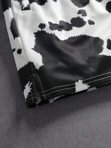 ROMWE MEN Street Life Men's Summer Casual Cow Print Shorts - Multicolor - View 7