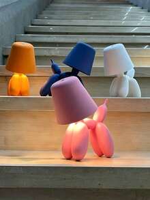Table Lamp Wireless Touch Sensor Lamp, Balloon Dog Shaped Desk Lamp, Rechargeable Battery, 3-Color Dimmable, Compact Portable Bedside Light, Suitable For Bedroom Nightstand - multicolor - View 1