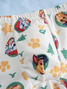 SHEIN | PAW Patrol Young Boy Cartoon Dog & Plant Print Underwear 2pcs/Pack - Green - View 5
