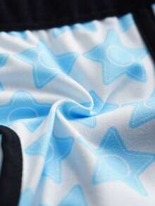 SHEIN | PAW Patrol Young Boy Cartoon Print Casual Daily Triangle Briefs - Blue and White - View 9