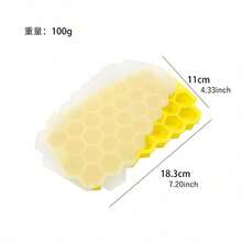 1pc Mini Honeycomb Shaped Ice Cube Tray, Reusable Silicone Ice Mold Suitable For Whiskey, Cocktails, Juices And More, Perfect For Halloween, Christmas And Celebration Events - Multicolor - View 13