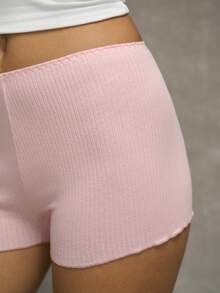 Esseday 5pcs Solid Ribbed Knit Boyshorts - Multicolor - View 6