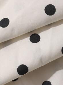 Dazy Plus Fashion Polka Dot Patchwork Frill Trim Hooded Casual Long Sleeve Spring/Autumn New Jacket For Girls Cute Tops - White - View 6