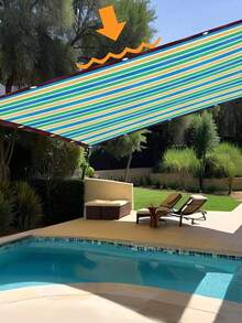 1Pc 95% Shade Rate Shade Cloth With Grommets, Sun Protection Privacy Screen Blocking UV Rays, Outdoor Sun Shade Cover For Greenhouse, Balcony, Garden Flowers & Plants, Patio, Gazebo, Porch, Backyard Lawn And Outdoor Activities - Multicolor - View 2