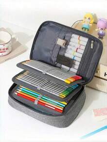 Roll-Up Pencil Bags - Gray - View 6