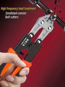 1PC 8 Inch Heavy Duty Steel Bolt Cutter Multifunctional Labor Saving Sharp Beak Wire Cable Chain Lock Fence Cutter Demolition Construction Home Improvement Tool Black Red For Men Father Day Gift Must Haves - one size fits all - View 5