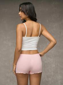 Esseday 5pcs Solid Ribbed Knit Boyshorts - Multicolor - View 2