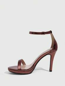CUCCOO SZL Women's Fashionable Elegant Heeled Sandals For Party And Commute Spring Shoes Prom Heels Summer Shoes - Bronze - View 4