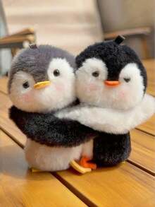 1PC Cute Hugging Animal Penguin Keychain Plush Backpack Charm Doll Plushie Toy Gift For Girls Teens Kawaii Soft Stuffed Animal Decor - Multicolor - View 8