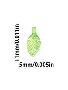 Acrylic Transparent Small Leaf Green Leaf Pendant Diy Handmade Jewelry Accessories Necklace Earrings Pendant - Multicolor - View 4