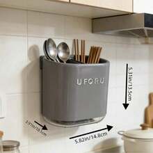 Plastic Cutlery Drainer Organizer Rack, Tabletop Cutlery Holder, Silverware Tray For Forks, Knives, Spoons - View 12