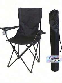 1 Foldable Chair Storage Bag, Garden Chair Storage Bag, Handbag, Portable Bag, Camping Bag, Suitable For Outdoor Camping And Hiking - Black - View 1