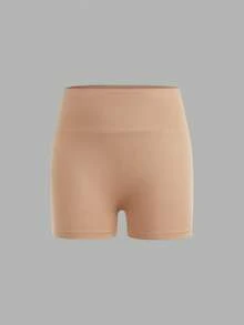 SHEIN Girlism Tween Girl 4件組休閒春夏針織純色高腰運動瑜珈短褲套裝 - 彩色 - 查看 5