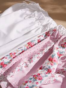 Lullawish 波希米亞度假風花卉與素色女款睡褲兩件組 - 彩色 - 查看 7