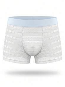 DrisQ DrisQ 1件裝男士幾何印花彈性腰性感內褲 - 白色 - 查看 3