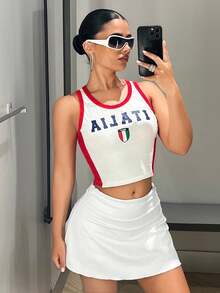 SHEIN ICON 夏季休閒低腰純色 Y2K 外出白色裙 - 白色 - 查看 5