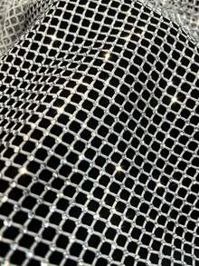 Manfinity Dauomo Men's Fashion Sexy Rhinestone Fishnet Tank Top - White - View 5