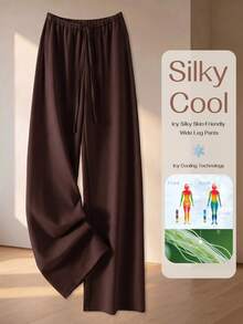 Everyssa Lässige Retro Pendler Vielseitige Elegante Strick Bequeme Französische Street Lazy Style Damen Lange Hose - Blau - Übersicht 1
