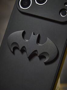 BATMAN X SHEIN Funda de teléfono negra mate, adecuada para teléfonos 11-17 Pro Max. - Multicolor - Ver 3